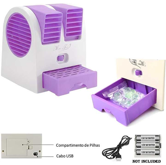 Mini USB Powered Fan - Portable Nano Cooler for Desk, Travel, Assorted