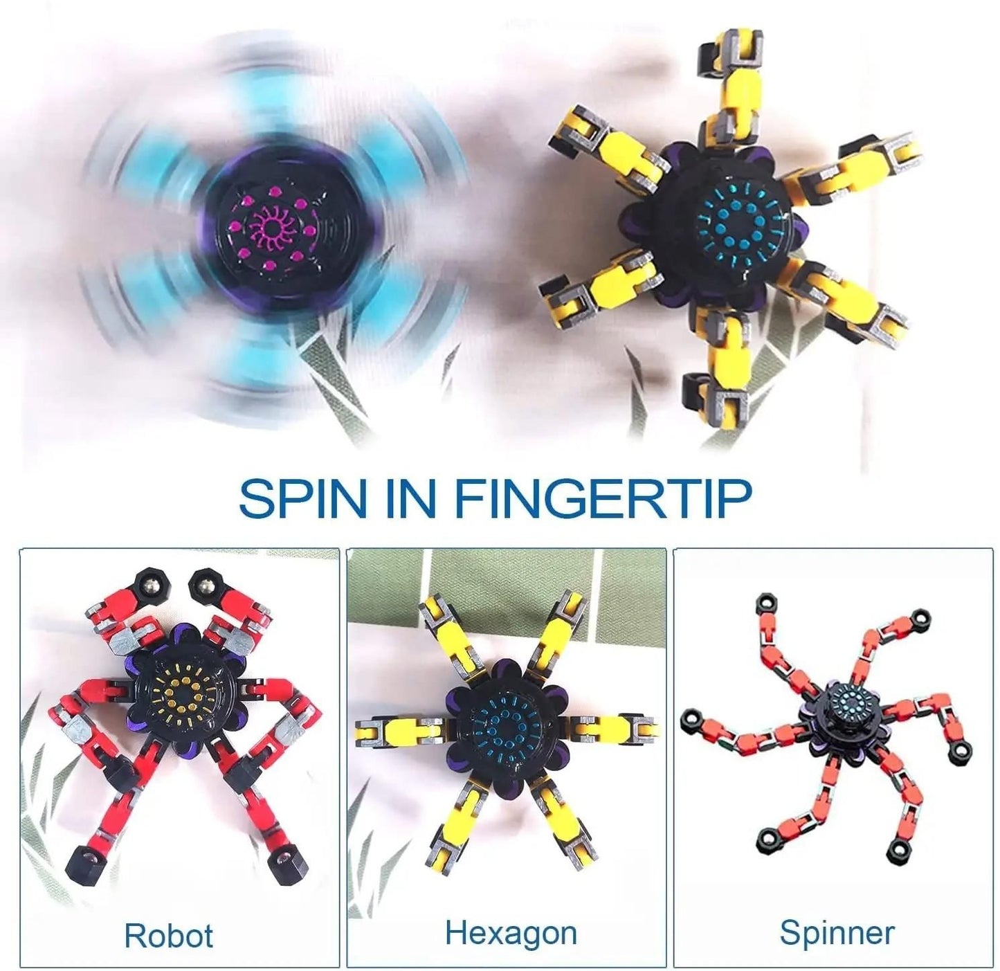 Ultimate Fidget Toy: Transforming Robot Gyro Spinner