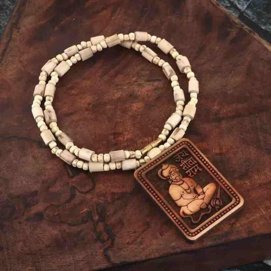 Natural Tulsi Wood Hanuman Ji Mala